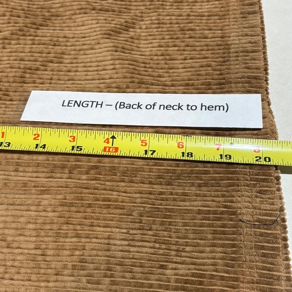 J. Jill Womens Corduroy Shirt Shacket Jacket Sz M Tan Lightweight Cropped Grunge - Picture 10 of 11